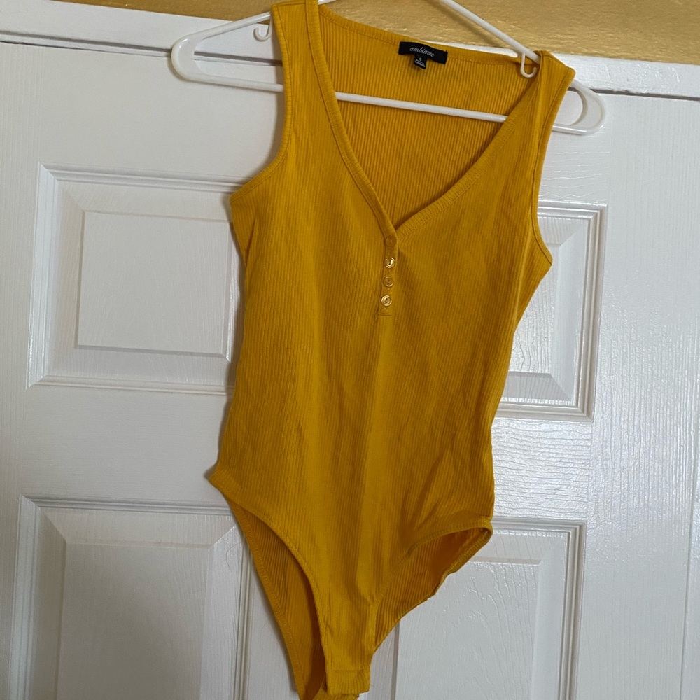 Mustard Henley Bodysuit